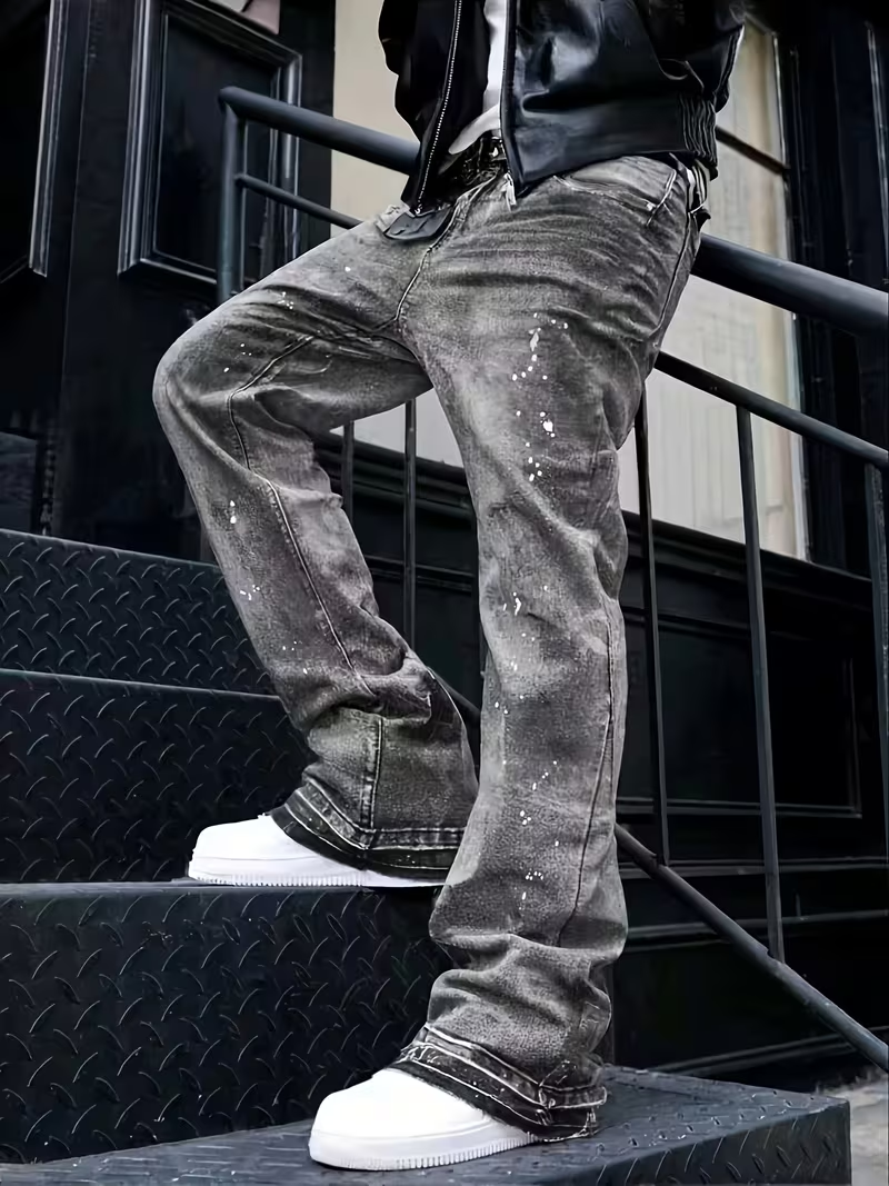 Jeans Vintage Lavados Desgastados